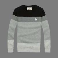 heren abercrombie and fitch crewneck truien gestreept zwart lichtgrijs Kleren Merken 46j0d226